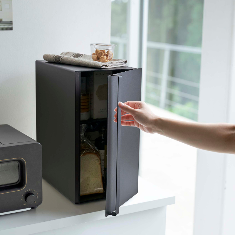 山崎実業 ブレッドケース タワー 引き出し型 2段 tower ブラック 黒