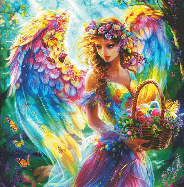 Rainbow Angel JA | Jenoviya Art | Heaven And Earth Designs