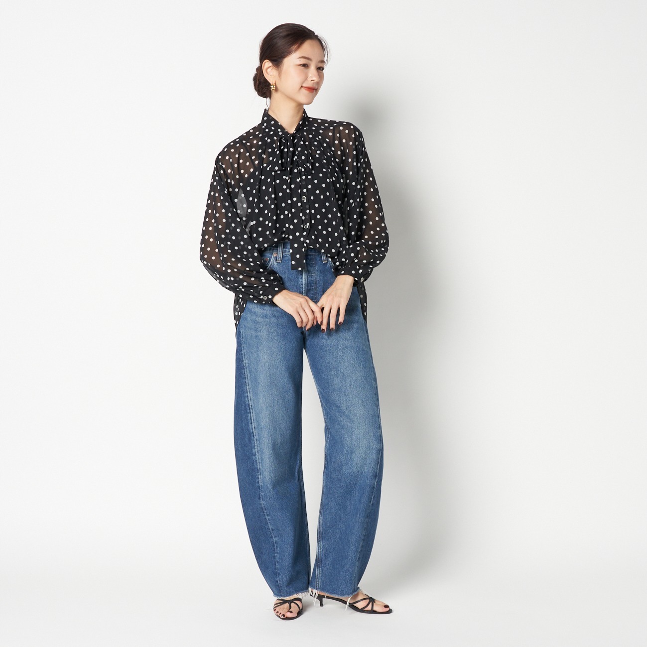 DOT BOWTIE BLOUSE｜HELIOPOLE｜HÉLIOPÔLE（エリオポール）公式