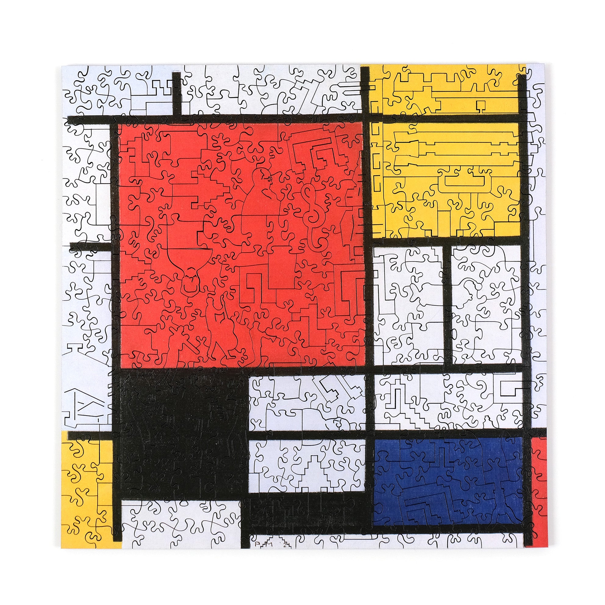 Pieces Of Masters - Piet Mondrian ｜ Hellofish Wooden Puzzle
