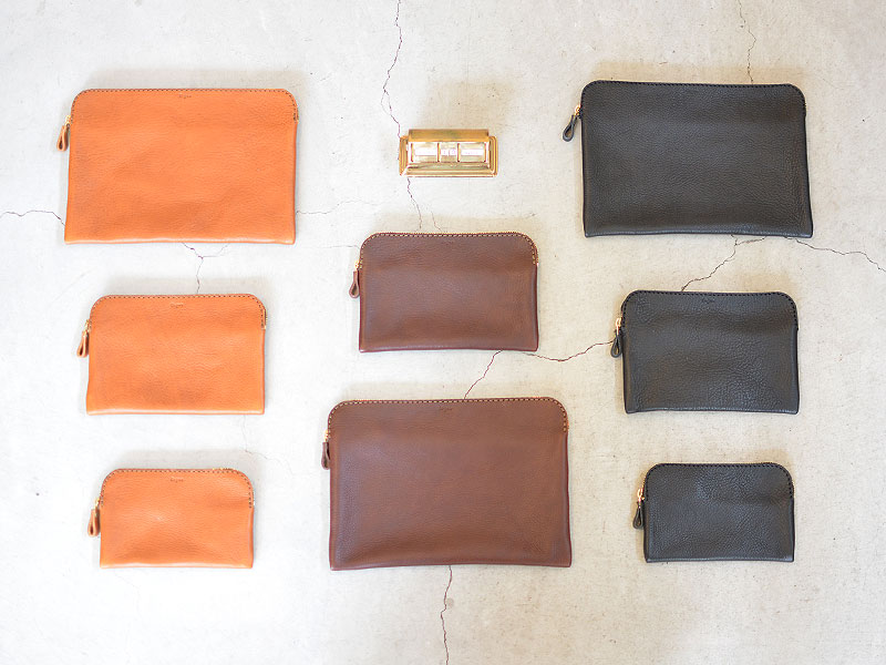 通帳やiPadminiも入るダブルファスナーマルチケース / 革鞄のHERZ