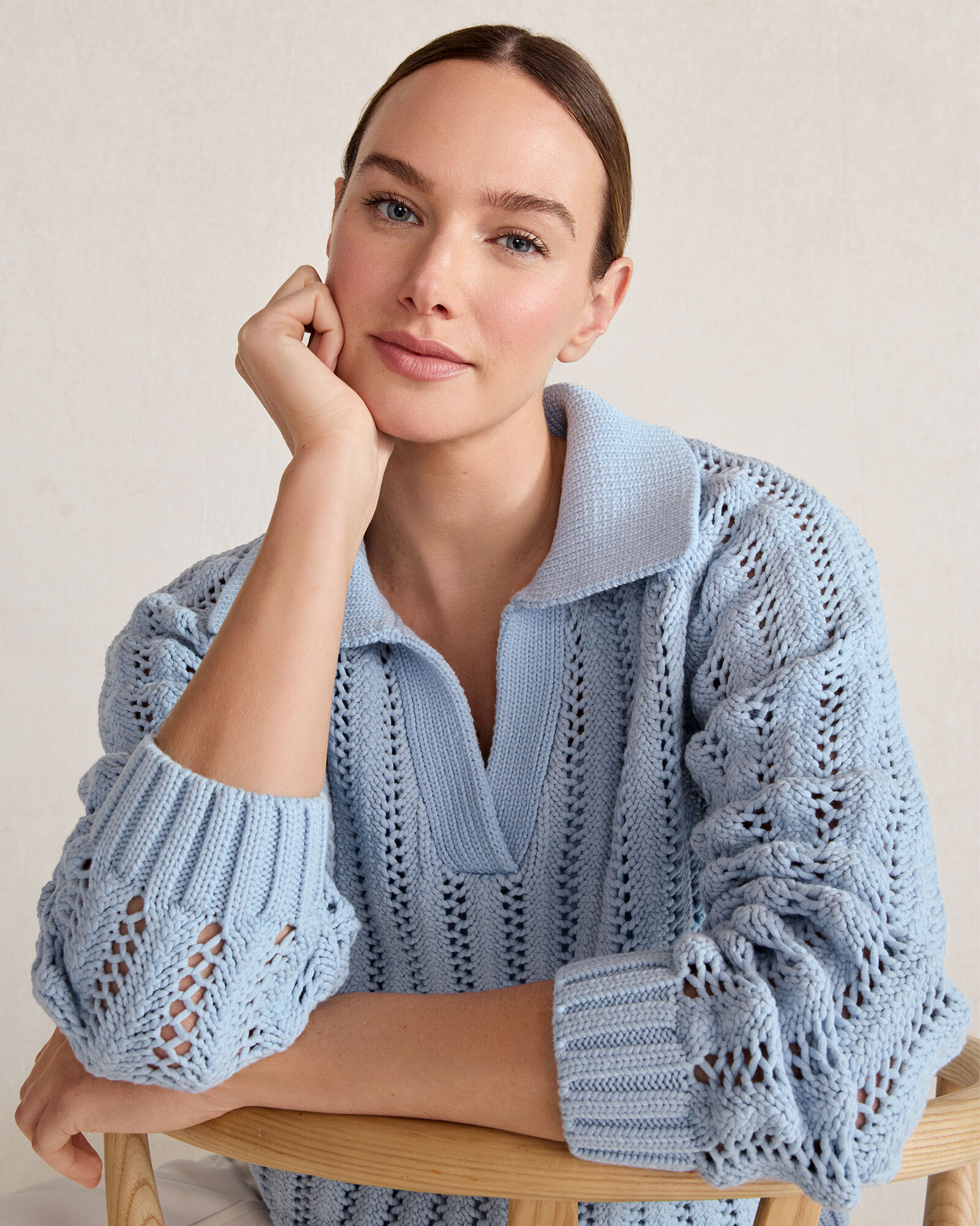Open Stitch Johnny Collar Sweater | Haven Well Within
