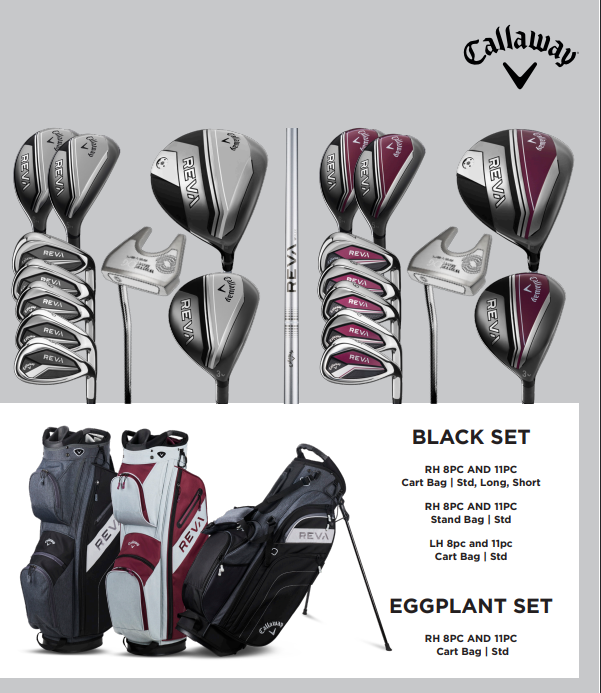 New Callaway REVA 8 Piece and 11 Piece Women's Complete Sets