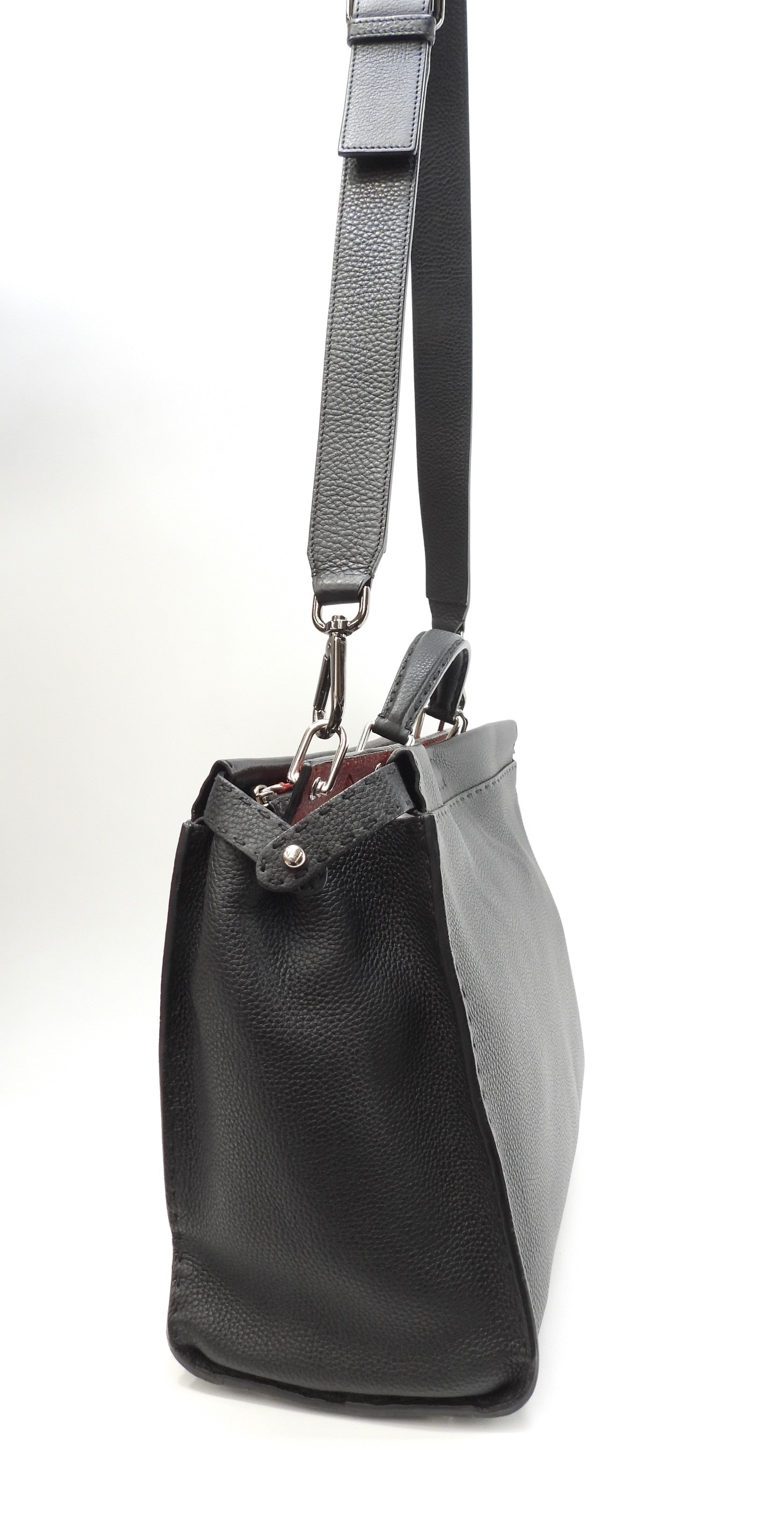 フェンディ ピーカブー大 モンスター セレリア黒 メンズハンドバッグ