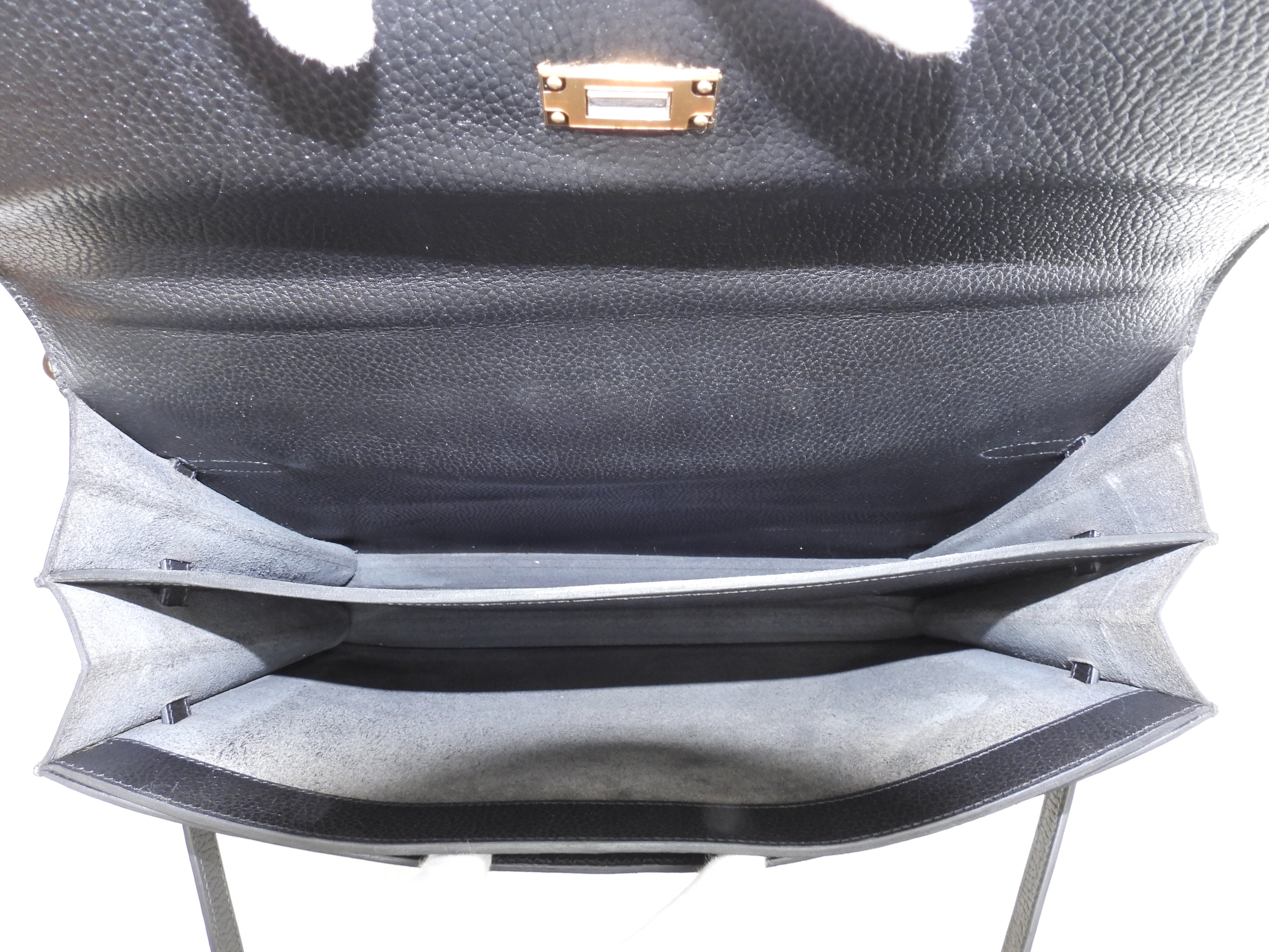 エルメス ケリーデペッシュ38 アルデンヌ黒 ゴールド金具 ブリーフ