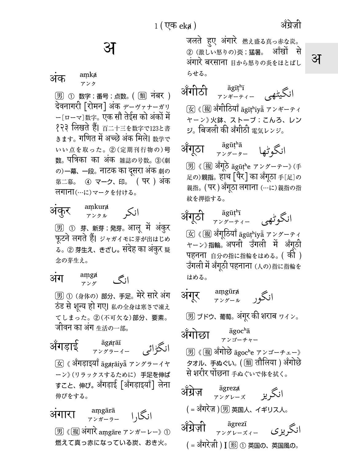 パスポート初級ヒンディー語辞典 - 白水社