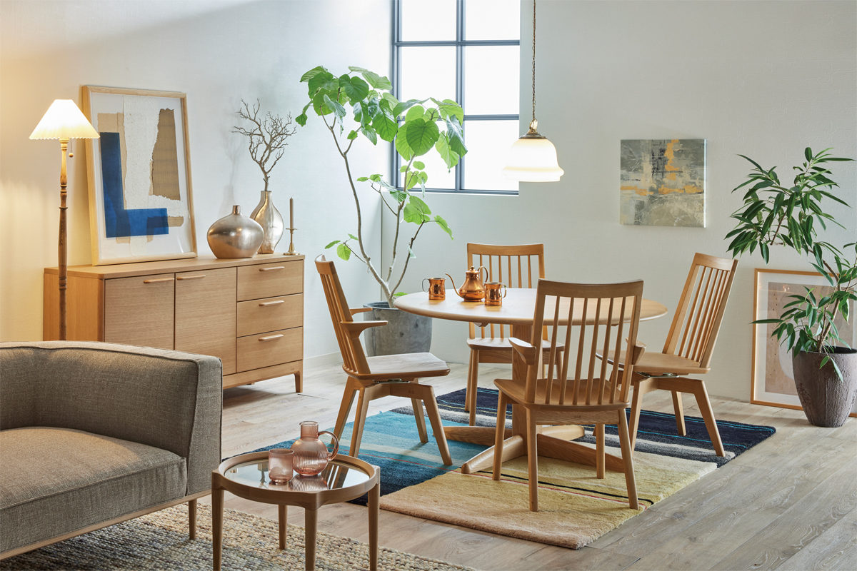 和にも洋にも馴染むシンプルモダンな快適チェア｜No.3900ダイニング