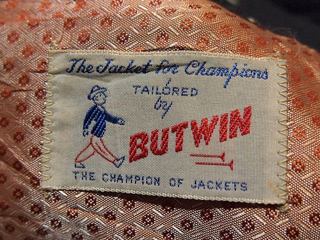 1960s【BUTWIN】ショールカラーブラックメルトンスタジャン - 古着屋