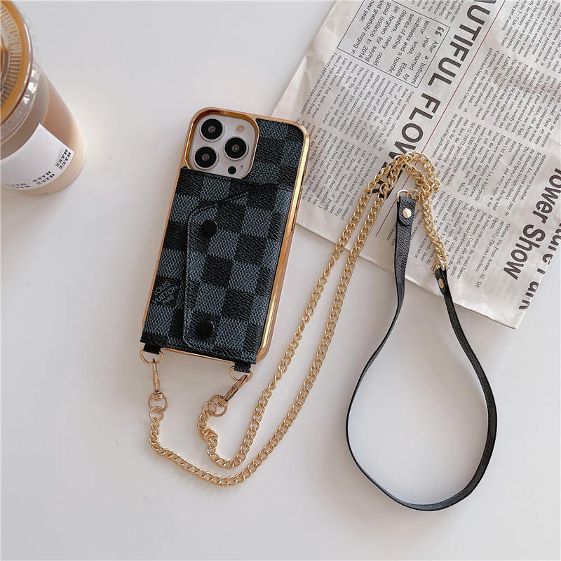 iphone16/16pro/15/15pro ケース チェーン ルイヴィトン iphoneケース