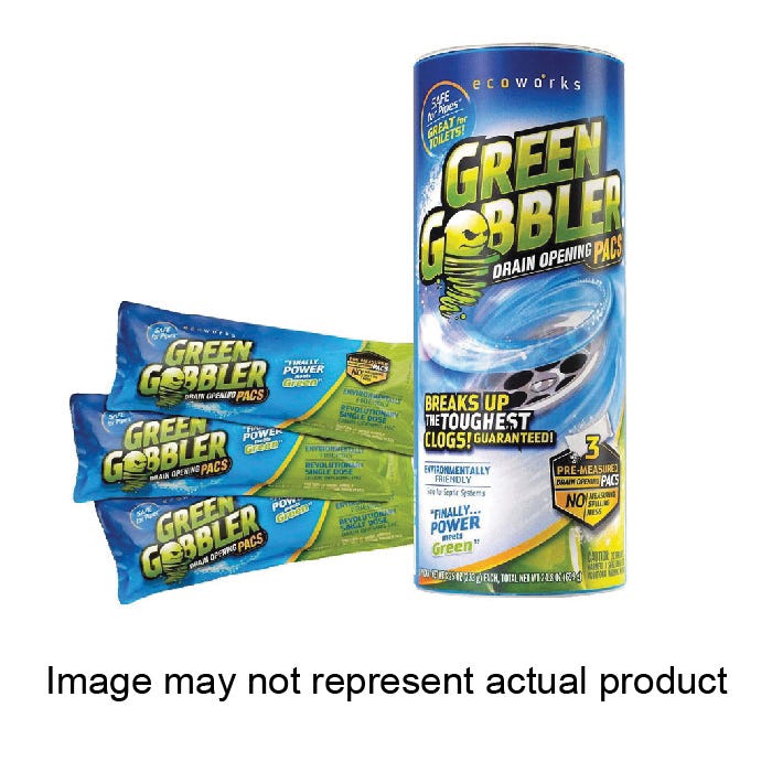 Green Gobbler GGDC3SEMR Drain Opening Pacs, Powder, Off-White