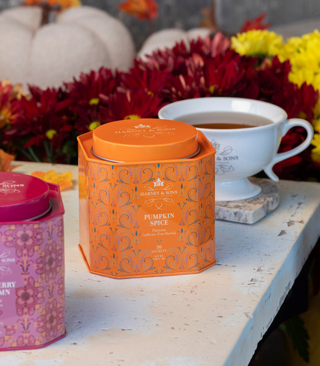 Pumpkin Spice Tea 30 Sachets | Caffeine Free - Harney & Sons