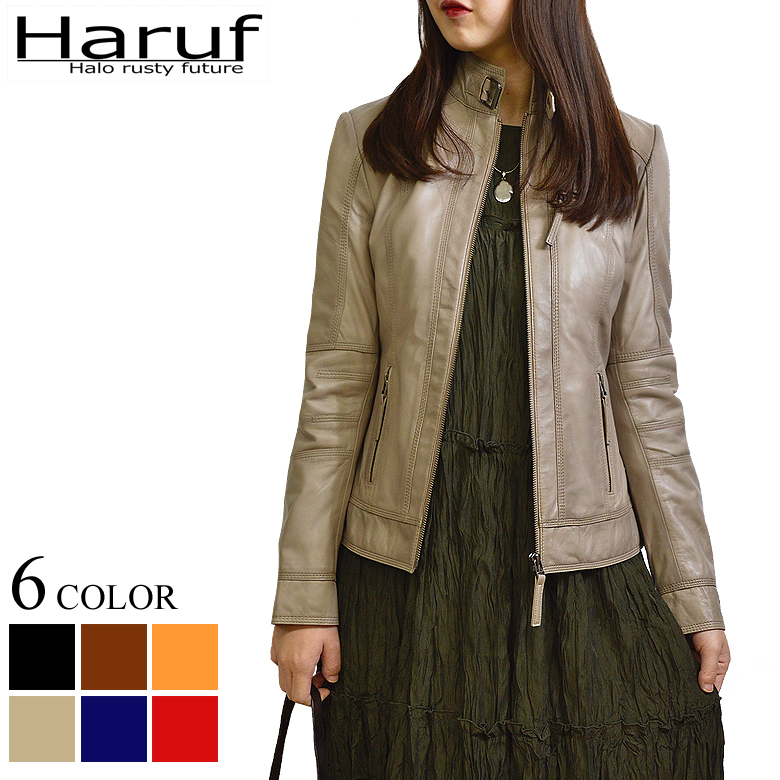 本革 レザージャケット レディース シングルライダース 革ジャン