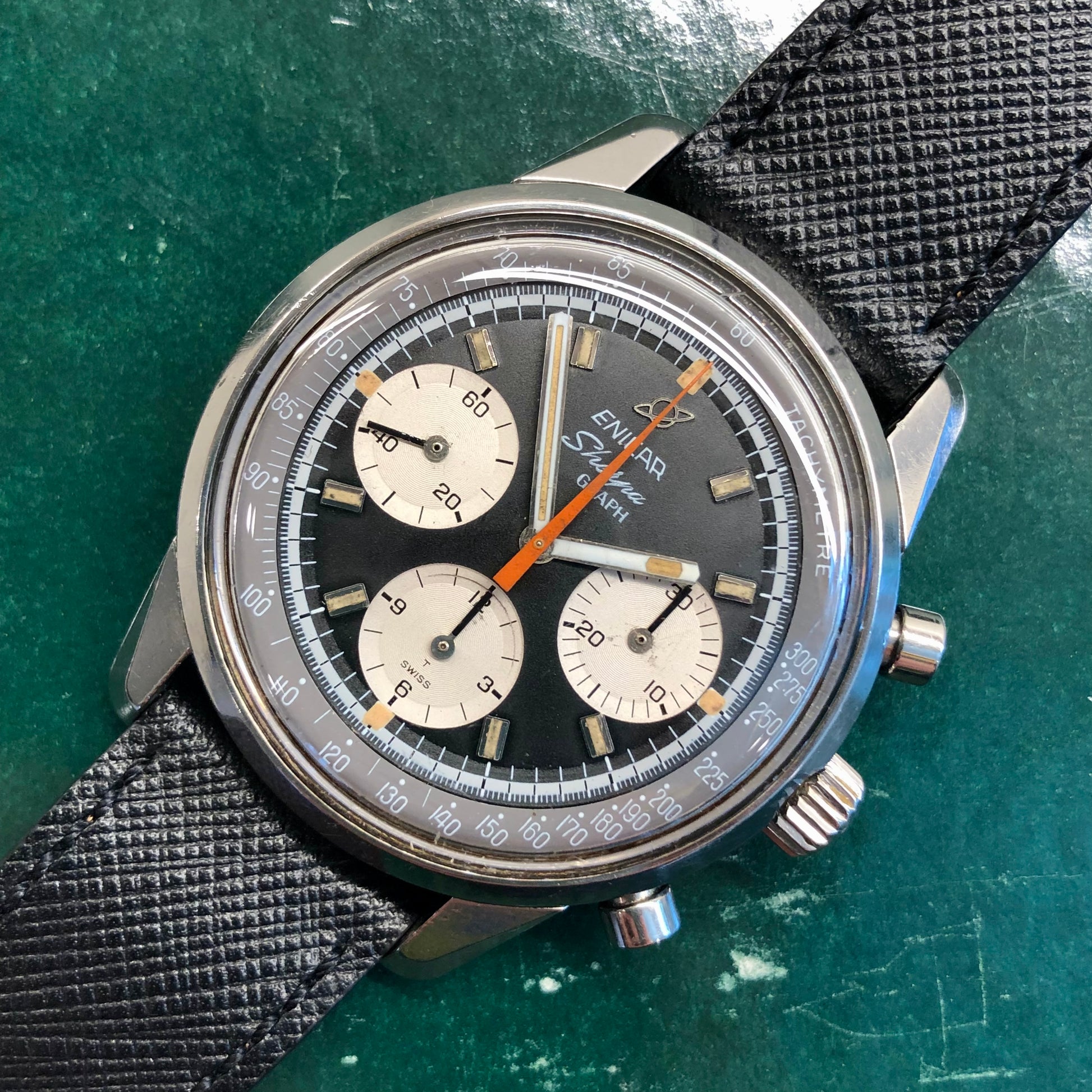 1960s Enicar Sherpa Graph Mk IV 072-02-01 Valjoux 72 Chronograph