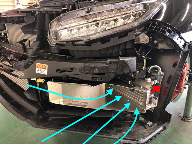 OIL COOLER KIT BLACK：シビックタイプR