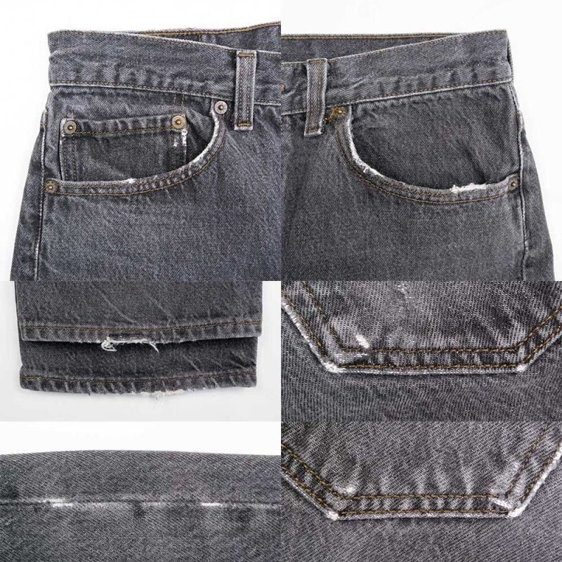 90's Levi's 501 先染め ブラックデニムパンツ 