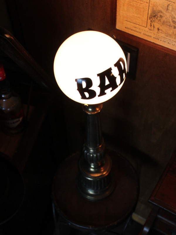 U.S.A.ヴィンテージピューター製BARサインテーブルライト