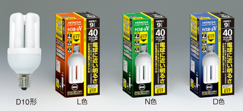 生産終了品】電球形蛍光ランプ〈ナイスボールV〉(EFD10ED/9A・E17