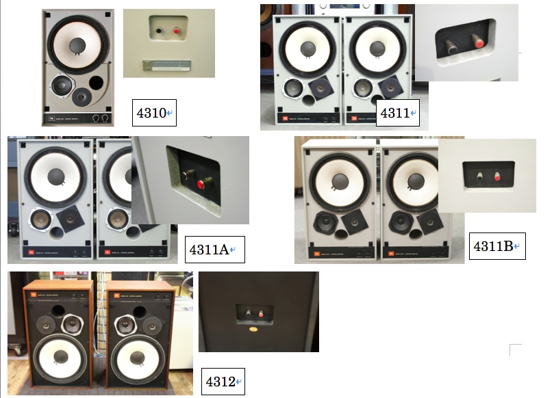 JBL4311A・Bスピーカーターミナルオリジナル、現状品 JBL4311A・B