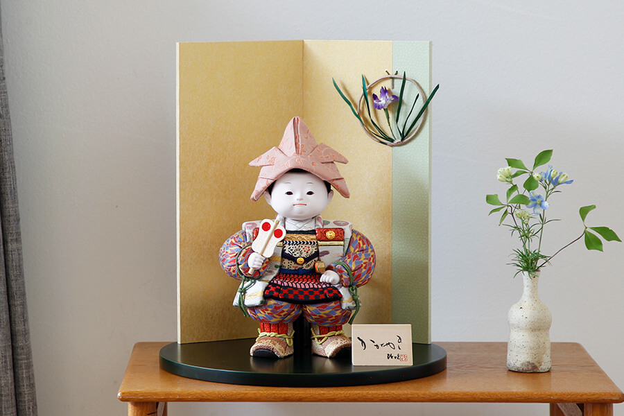 おしゃれな五月人形のひととえ｜翼｜平薬菖蒲金草