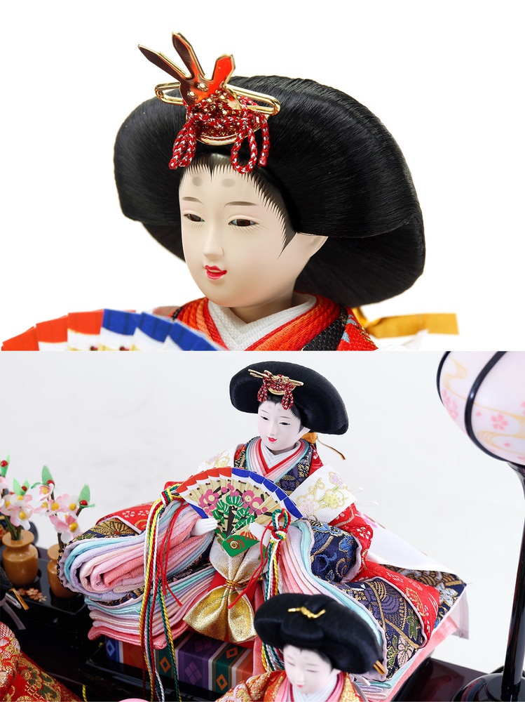 雛人形 衣裳着十五人アクリルケース飾りセット【P88303】 出来る限りの