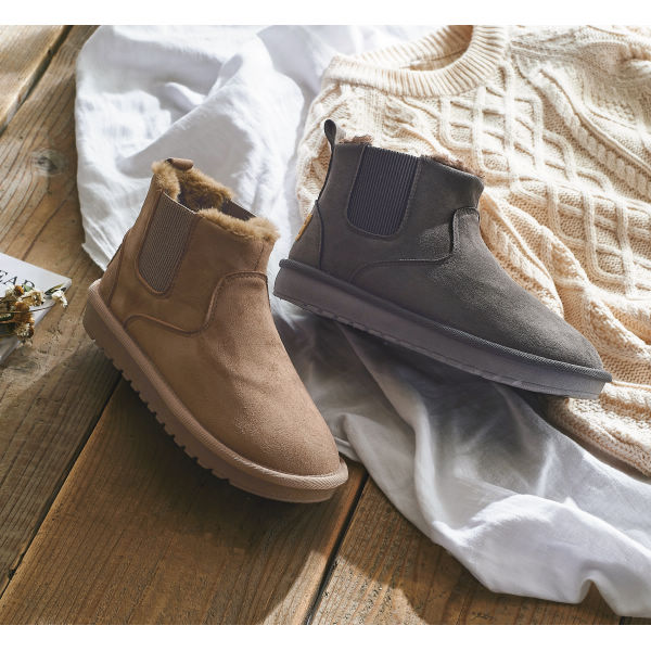 レディースムートン調サイドゴアブーツ【22.0～25.5cm対応】 | 激安靴