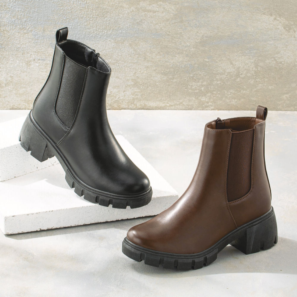 レディースサイドゴアブーツ(サイドファスナー付)【22.0～25.5cm対応