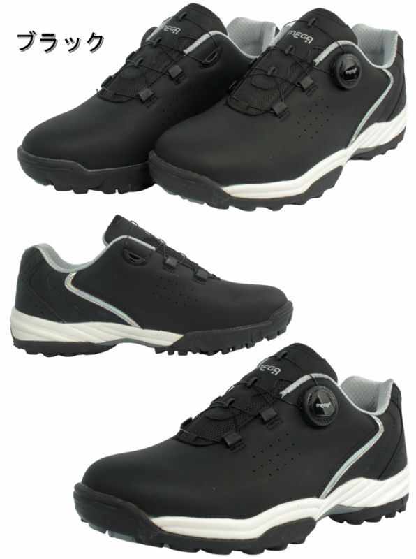 MEGA JAPAN 幅広 4E ダイヤル式 メガゴルフ フリーロック スパイクレス