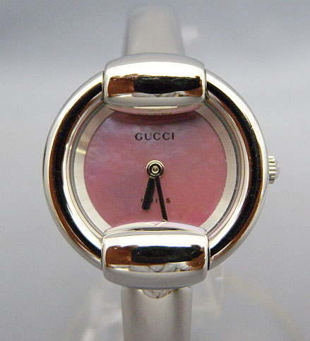8467] グッチ レディースウォッチ 1400L ピンクシェル - 広田屋
