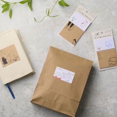 ネコの推し仕草ふせん じーっと見つめるしぐさ｜HISAGO ヒサゴ株式会社