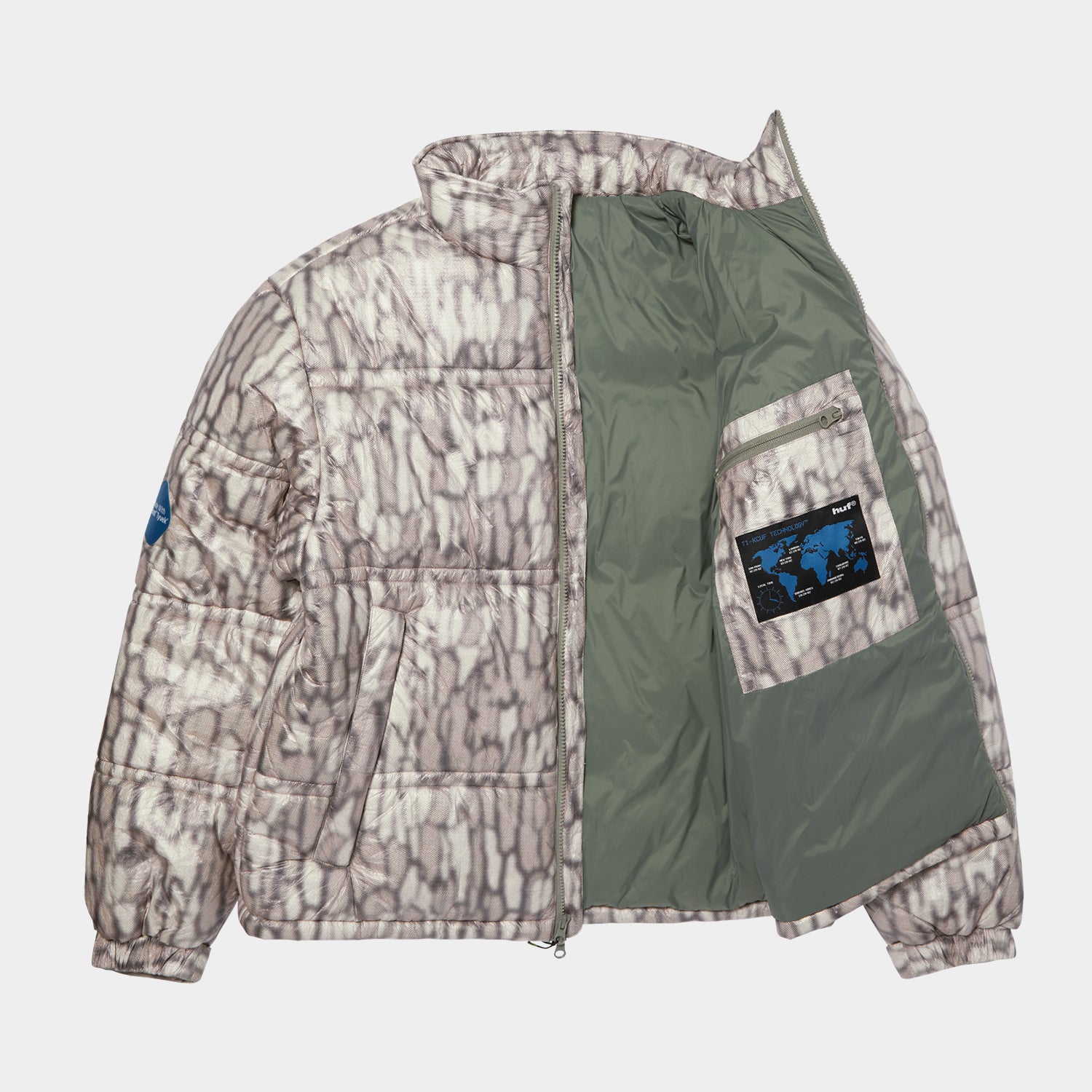 89 WARPED CAMO TYVEK PUFFER｜JACKETS（ジャケット）｜【公式通販 HUF