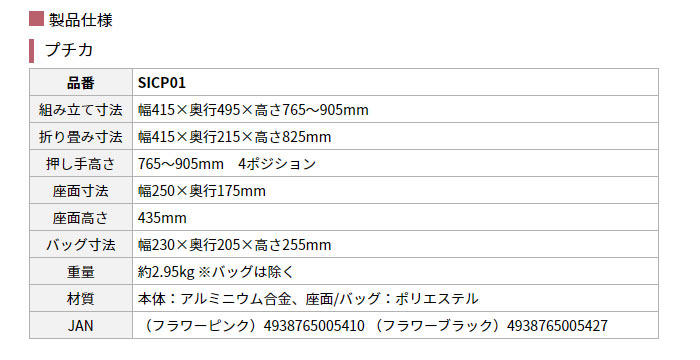 幸和製作所】シルバーカー プチカ SICP01| 手押し車 通販の【シルバー