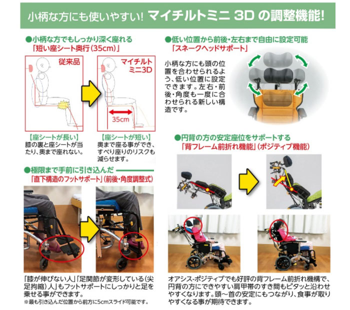 松永製作所】マイチルト・ミニ3D MH-SR-SE ティルリク ｜車いすの格安