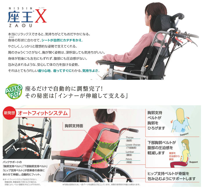日進医療器】座王 Xシリーズ NAH-XF5 ｜車いすの格安通販【車椅子卸