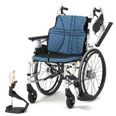日進医療器】ウルトラシリーズ 自走 ワイドサイズNA-U2W・BG ｜車いす