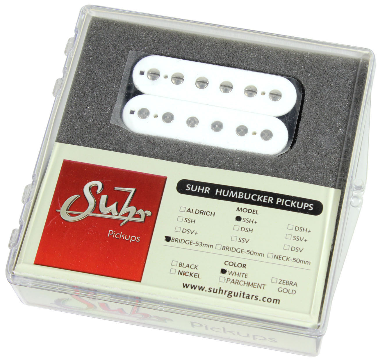Suhr SSH+ Bridge Pickup, White, 53mm | Humbucker Music