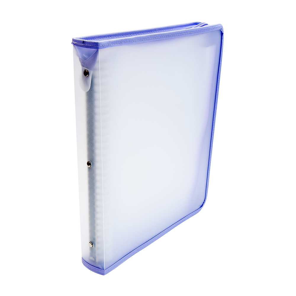 ファスナー付バインダー 30穴 ラベンダー｜文具事務用品・推し活グッズ