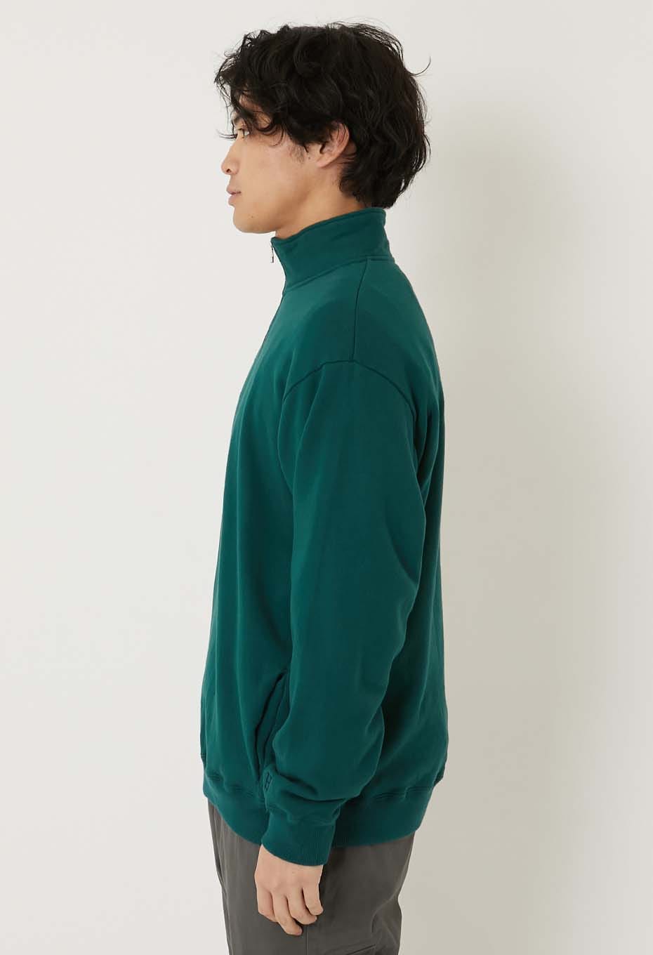 スーパーストレッチ スウェット ハーフジップ プルオーバー