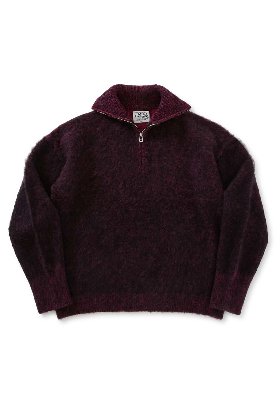 バイカラーモヘア ハーフジップ プルオーバー | HOLLYWOOD RANCH