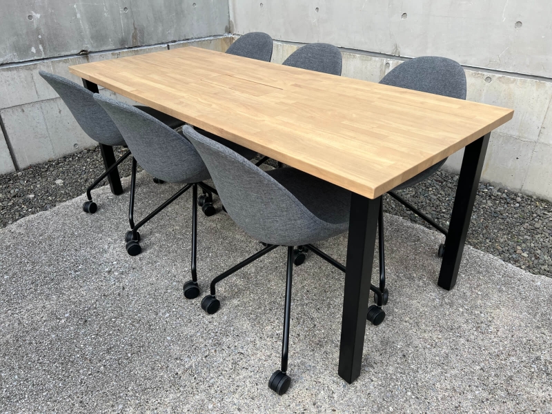 KANADEMONO ラバーウッドテーブル＆チェア 7点セット 中古 カナデモノ