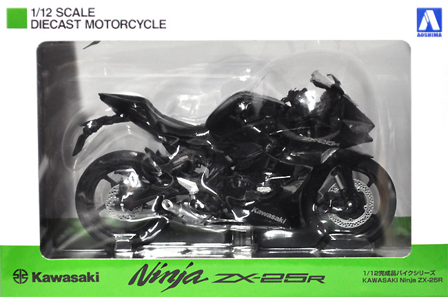 アオシマ カワサキ Ninja ZX-25R メタリックスパークブラック 1/12
