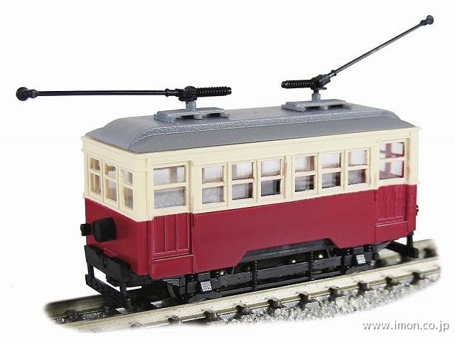 2軸単車 レッド／クリーム 2本トローリーポール仕様 | 鉄道模型店