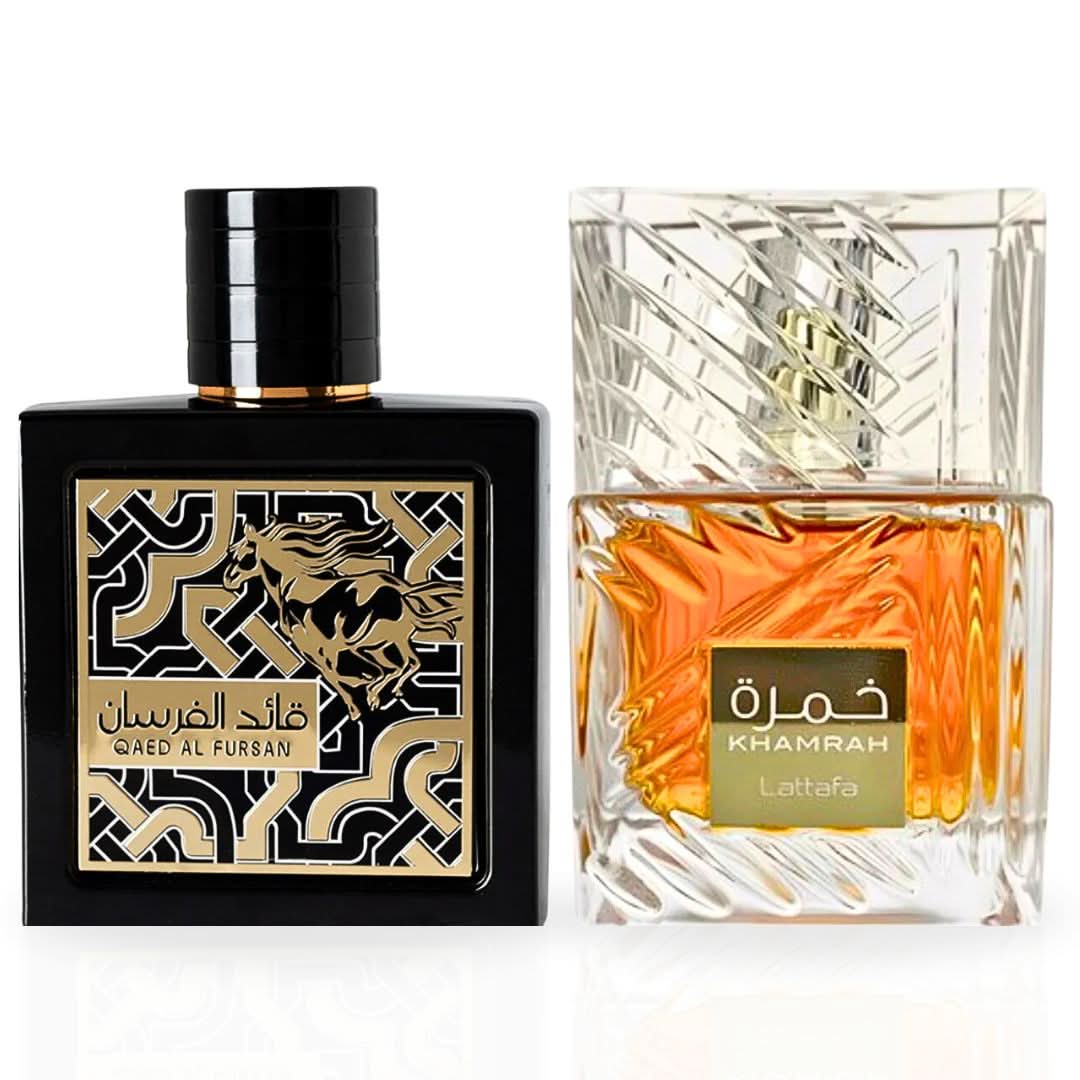 Khamrah 100ml & Qaed Al Fursan 90ml - Eau de Parfum Sprays by