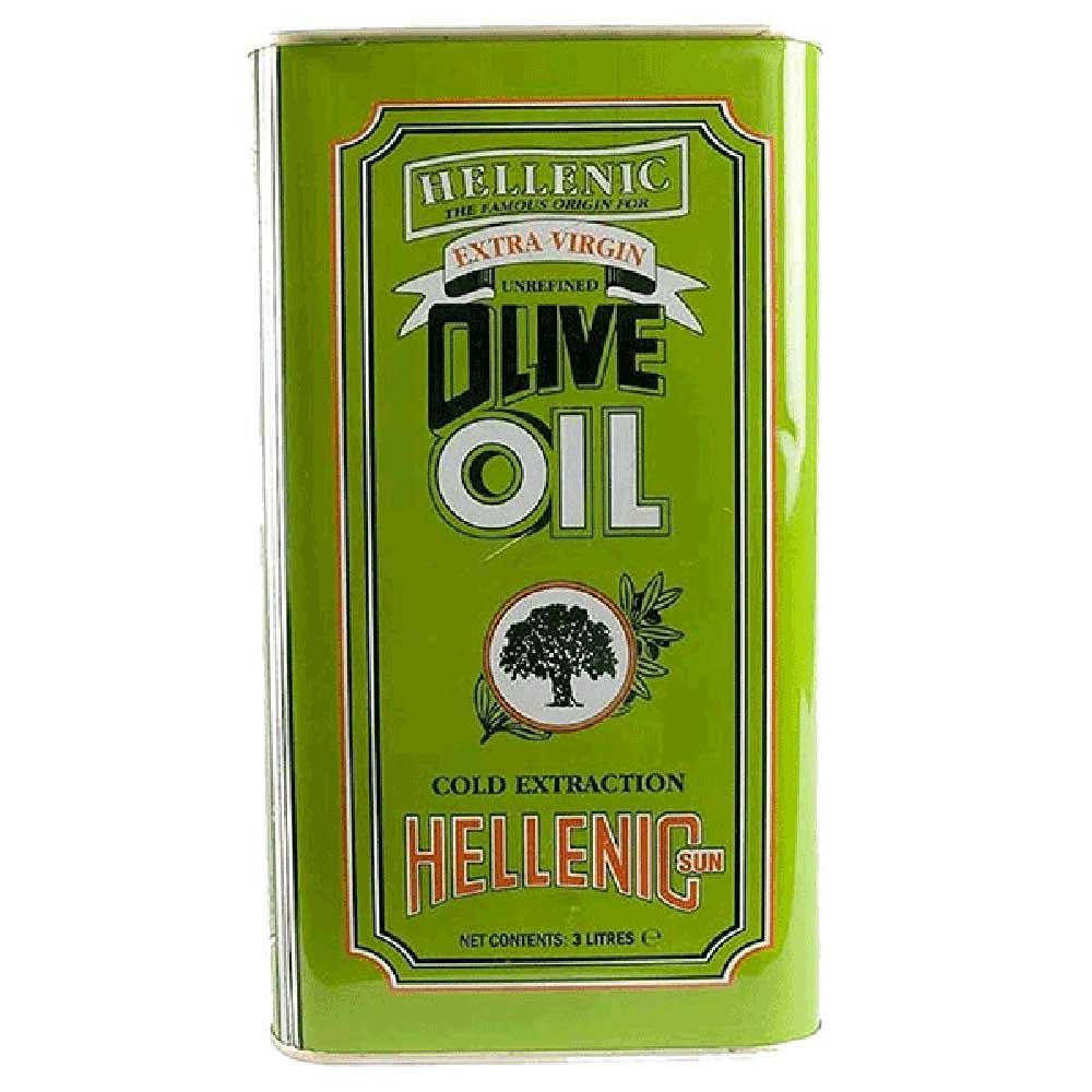 Olive Oil Greek Extra Virgin - tin Hellenic Sun 1x3l : Infinity
