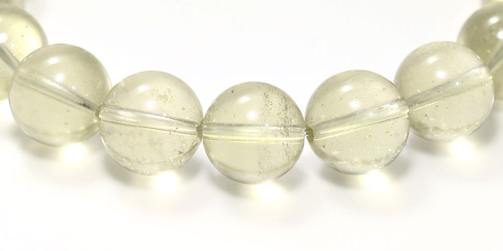 高品質++]天然リビアングラスブレスレット（約11mm玉） - 埼玉県吉川市