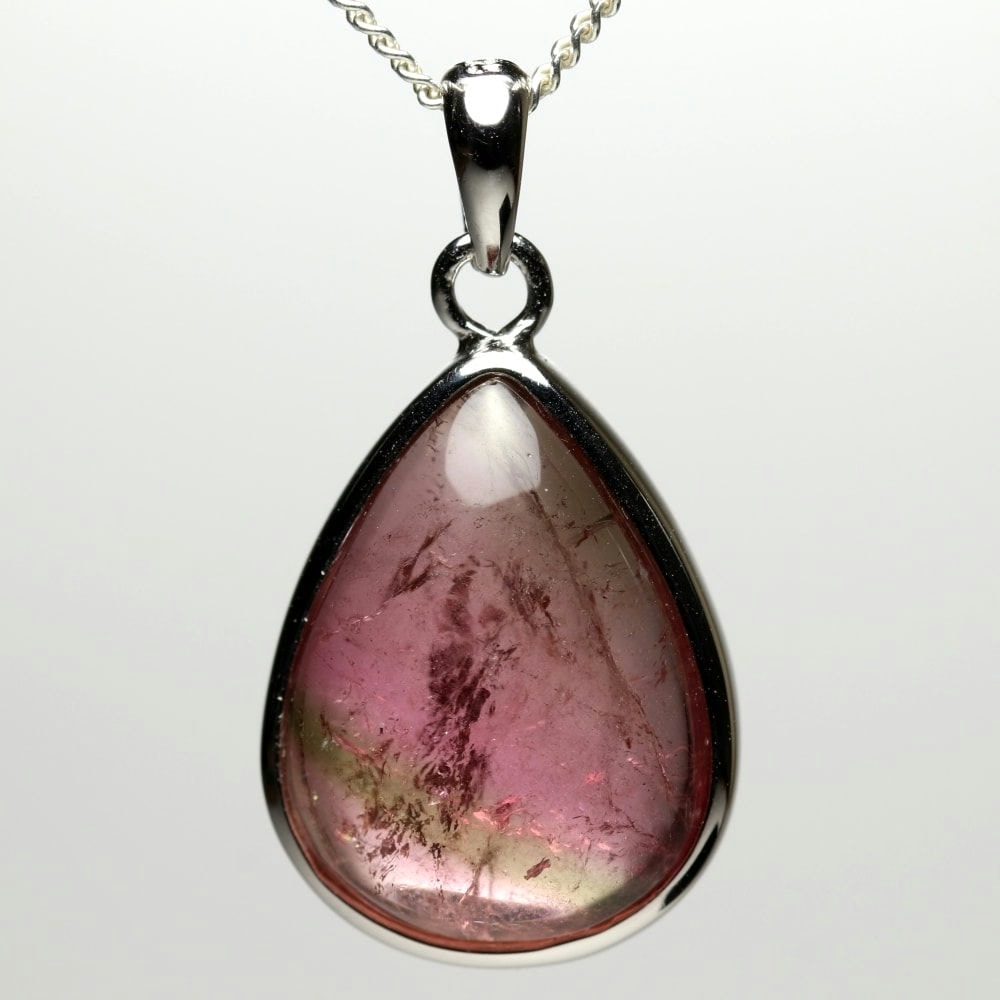 ブラジル産]バイカラートルマリンペンダントトップ（シルバー925