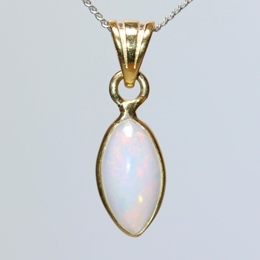 エチオピアオパールペンダントトップ（シルバー925/ゴールドメッキ