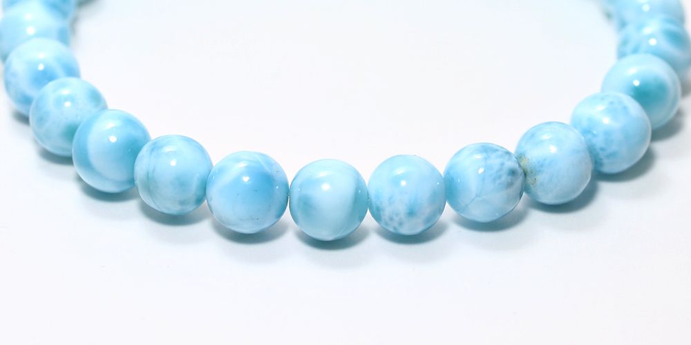 高品質+]ラリマーブレスレット（約8mm玉）☆現品動画あり - 埼玉県吉川