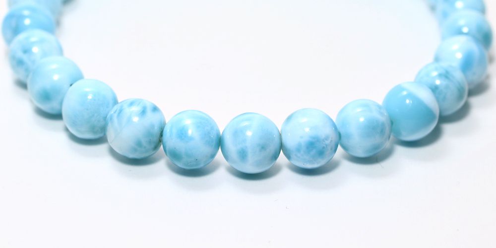 高品質+]ラリマーブレスレット（約8mm玉）☆現品動画あり - 埼玉県吉川