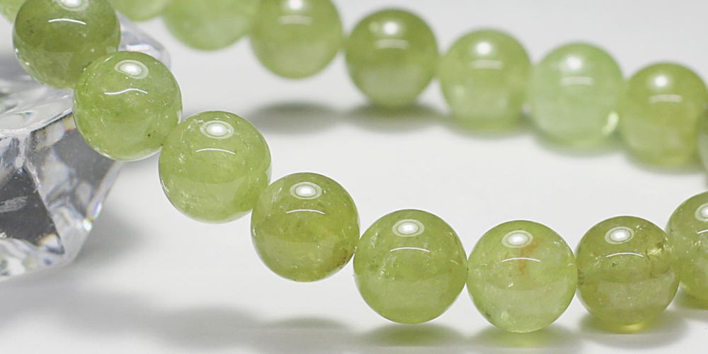 高品質]グリーンガーネットブレスレット（約9.5mm玉） - 埼玉県吉川市