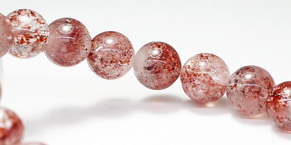 高品質]ファイアークォーツブレスレット（約9.5mm玉） - 埼玉県吉川市